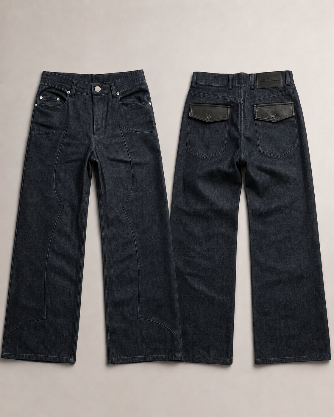 Jean 001 — Wide-leg panel denim. Coming soon.
